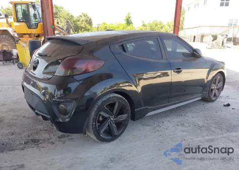 2014 Hyundai Veloster Turbo W/Black from USA, damaged, VIN KMHTC6AE0EU210837